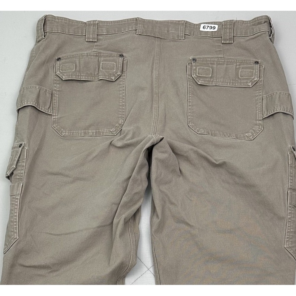 Duluth Trading Flex Fire hose Cargo Pants Fits 42x32 Mens Relaxed Desert Khaki